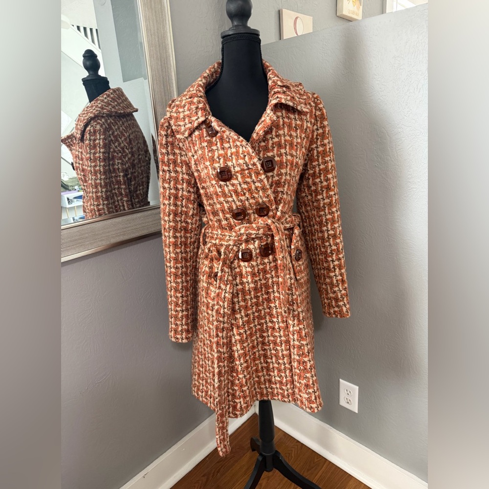 Available Houndstooth Academia Old Money Pea Coat Size Medium.